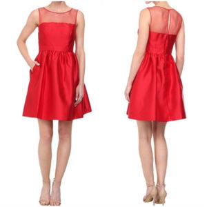 Adrianna Papell Sz 14 Red Party Sleeveless Dress